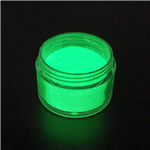 Green glowing powder